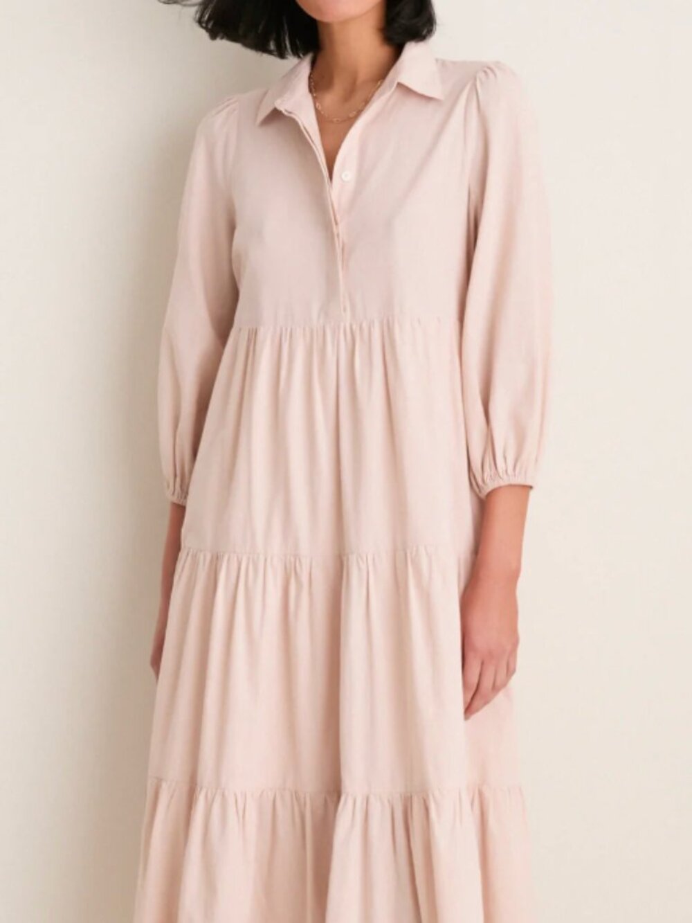 Tuckernuck Sandstone Cotton Mabel Maxi Dress (L)